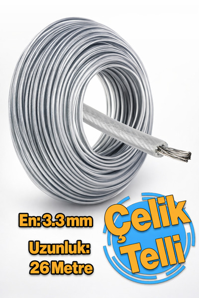 Steel Wire Motorized Scythe Round Line 3.3 Mm 26 Meter Grass Mower Wire Strong Professional