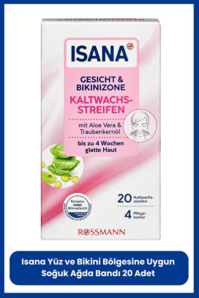 ISANA Yüz ve Bikini Bölgesine Uygun Soğuk Ağda Bandı 20 Adet