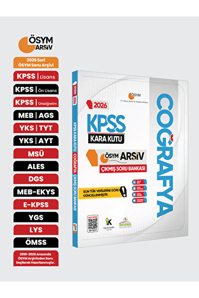 Karakutu Yayınları 2026 KPSS COĞRAFYA’nın Kara Kutusu ÖSYM Çıkmış Soru Havuzu...