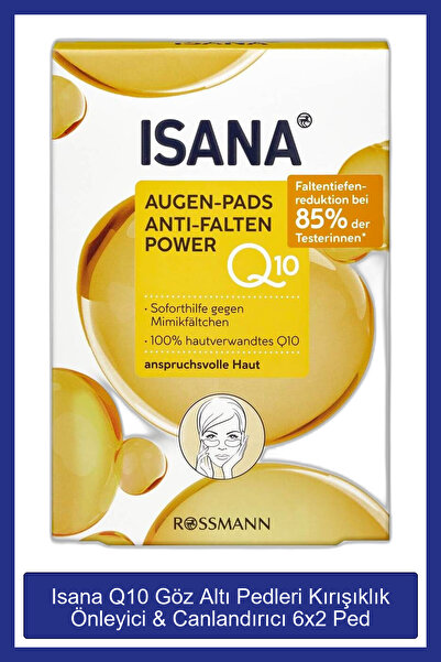 ISANA Q10 Göz Altı Pedleri Kırışıklık Önleyici & Canlandırıcı 6x2 Ped 4305615...