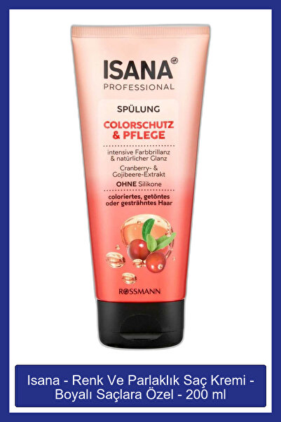 Isana Professional - Renk Ve Parlaklık Saç Kremi - Boyalı Saçlara Özel - 200 ml