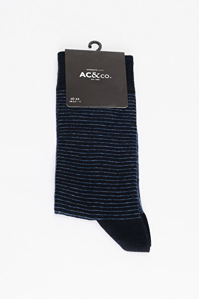 ALTINYILDIZ CLASSICS Ανδρικές μονές κάλτσες μπαμπού με μπλε-μπλε σχέδιο