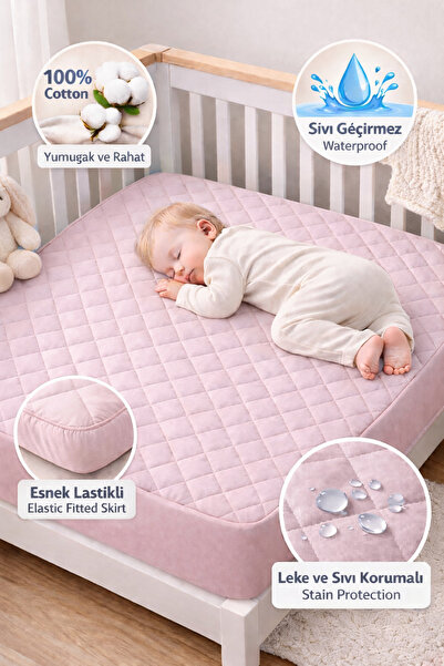 Formeya Saltele pentru copii 100% bumbac matlasate, rezistente la apa, saltel...