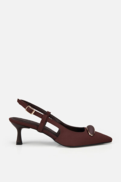 Yaya by Hotiç Γυναικεία παπούτσια με λεπτό κοντό τακούνι, με λεπτομέρεια αγκρ...