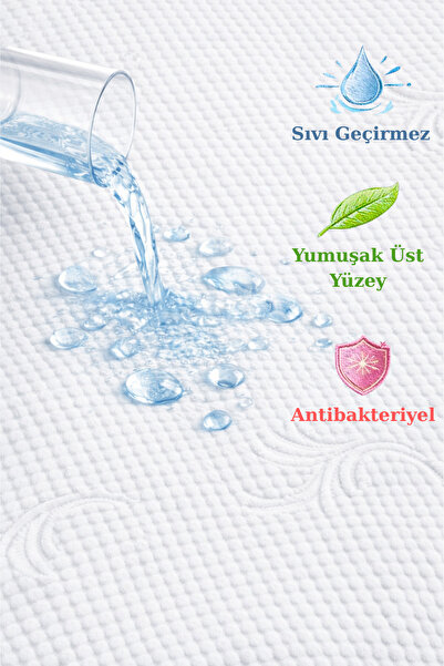 Formeya Premium Bambu Desen Su Sıvı Geçirmez Fitted Alez Bambu Sessiz Yatak Koruyucu Alez