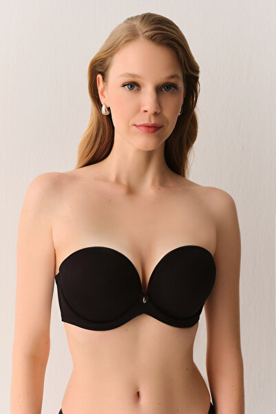 SUWEN Σουτιέν με στράπλες χωρίς λουράκια με στήριγμα Super Push Up