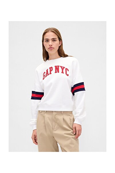 GAP Φούτερ Γυναικείο Νέο Χρώμα Εκρού 77% Βαμβάκι Better Cotton (Bci), 23% Ανα...