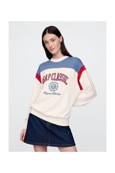 GAP Φούτερ Γυναικείο Νέο Εκρού χρώμα 77% Βαμβάκι 23% Πολυεστέρας