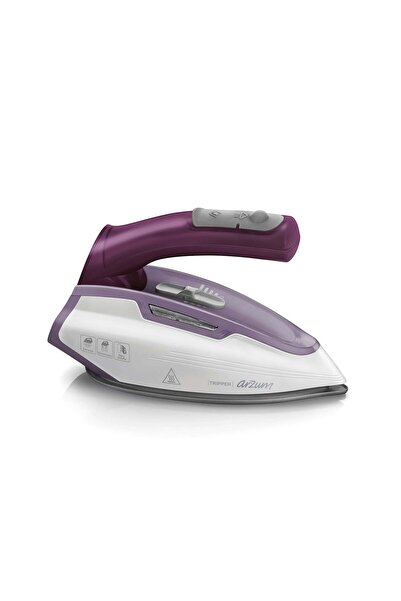 AR690 Tripper Steam Travel Iron 1150W Dual Voltage Foldable Handle Ceramic Base Purple