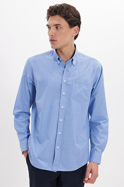 Tudors Ανδρικό βαμβακερό πουκάμισο με κανονική εφαρμογή με κλασικό γιακά με κ...