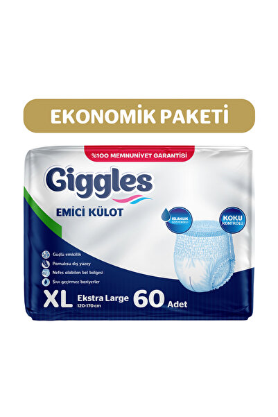 giggles Yetişkin Emici Külot Bez Ekstra Büyük Boy (XL) Bel Ölçüsü 120-170cm 2...