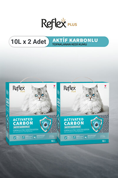 Reflex Plus Aktif Karbonlu Topaklanan Kedi Kumu 10L x 2 Adet