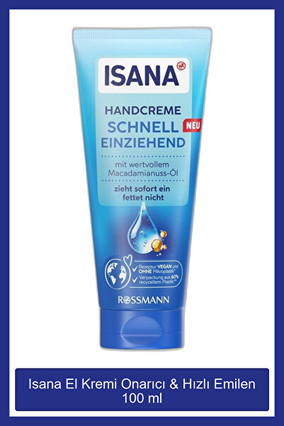 ISANA El Kremi Onarıcı & Hızlı Emilen 100 ml