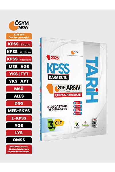 Karakutu Yayınları 2026 KPSS Tarihin Kara Kutusu 3.Cilt ÖSYM Çıkmış Soru Havu...
