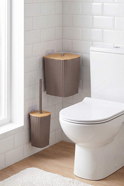 TRENDYOLMİLLA HOME Σετ μπάνιου 2 τεμαχίων με καπάκι από μπαμπού που μπορεί να...