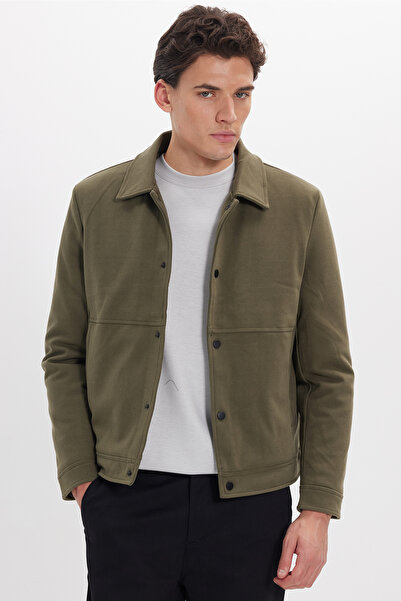 Tudors Ανδρικό παλτό εφαρμοστό Slim Fit Double Με τσέπες Κλείσιμο με τρουκ τε...
