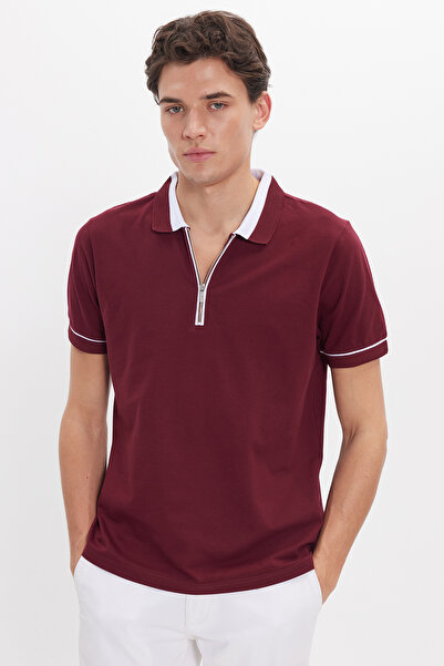 Tudors Ανδρικό μπλουζάκι Slim Fit Slim Fit 100% βαμβακερό ίσιο μπλουζάκι Πικέ...