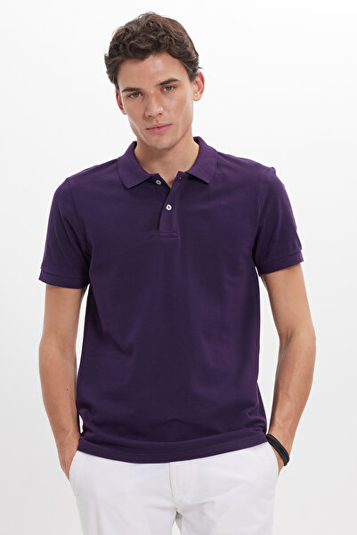 Tudors Ανδρικό μπλουζάκι με λεπτή εφαρμογή, 100% βαμβακερό, κοντομάνικο, με λ...