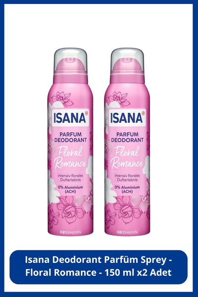 ISANA Deo-Parfüm Sprey - Floral Romance - 150 ml X2 Adet