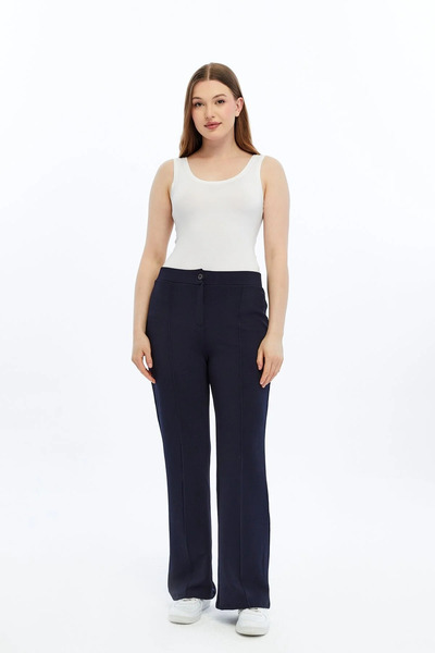 Maison La Femme Γυναικείο παντελόνι Plus Size Striped Palazzo