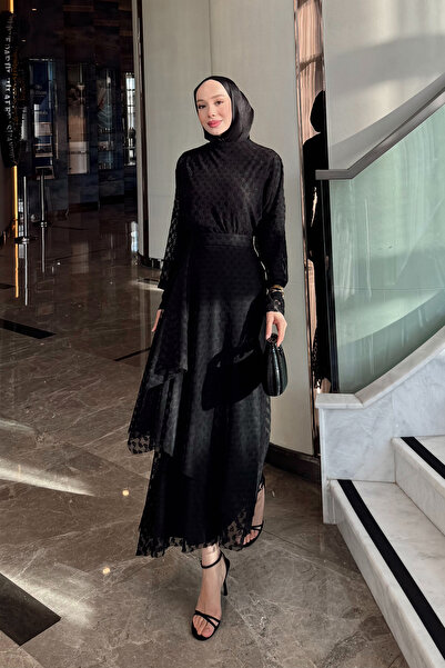 LOCCO Γυναικείο Σετ Φούστας με Αυτοσχεδιασμένο Μοτίβο Μαύρο