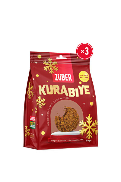 Züber Tarçın ve Zencefilli Yulaflı Kurabiye 80g x 3 Adet