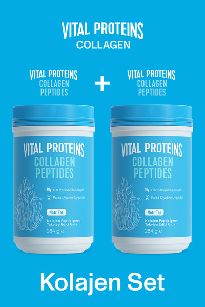 Şeker İçermeyen, Nötr Tat %100 Hidrolize Sığır Kolajeni* 284g 2 Adet