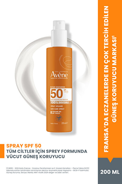 Avene Güneşten Koruyucu Vücut Spreyi SPF 50+ 200 ml