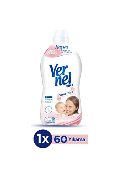 Vernel Max Sensetive Konsantre Çamaşır Yumuşatıcısı 1440 ml (60 YIKAMA) (hasa...