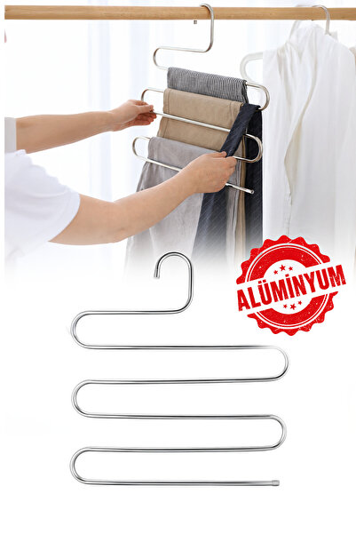 omilife 1 τεμάχιο κρεμάστρα παντελονιών 5 επιπέδων Κρεμάστρα αλουμινίου πολλα...