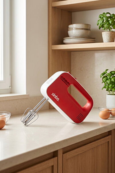 Smx-2733Red Hand Mixer 3 Speed Step Mixer