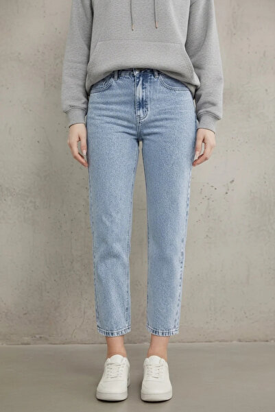 ByCukurovaFrango Penolope Blugi Mom Jean Belle Blue pentru femei