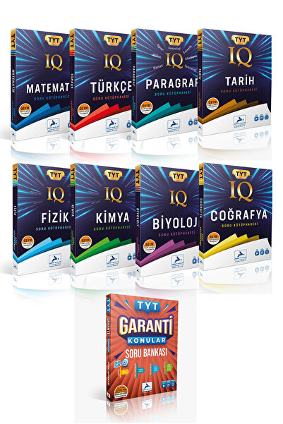 paraf yayınları TYT IQ FULL SETTT SORU KÜTÜPHANESİ +TYT GARANTİ KONULAR
