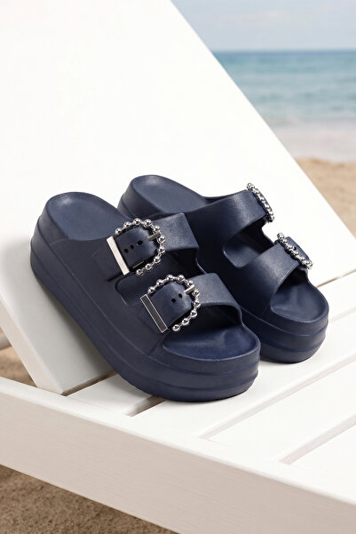 DARK SEER Γυναικεία ορθοπεδικά πέδιλα με αγκράφα DS Monapi.Yakut Navy Blue EVA