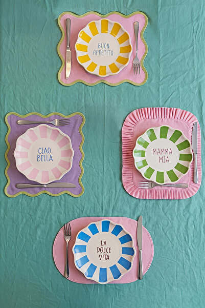 TRENDYOLMİLLA HOME Σετ 4 τεμαχίων καλοκαιρινών κεραμικών κέικ TPHSS26TBK00023