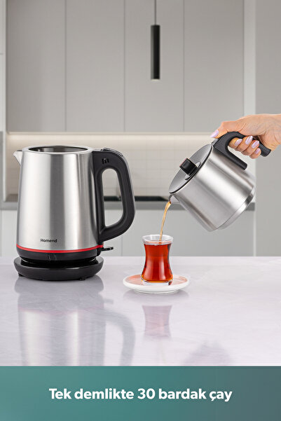 HOMEND Royaltea 1711h Inox Çay Makinesi Siyah
