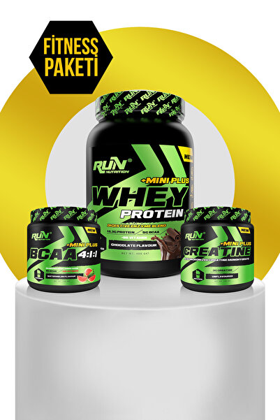 Run Nutrition Fitness MİNİ Paketi - Whey Mini Plus Çikolata, Bcaa Karpuz, Cre...
