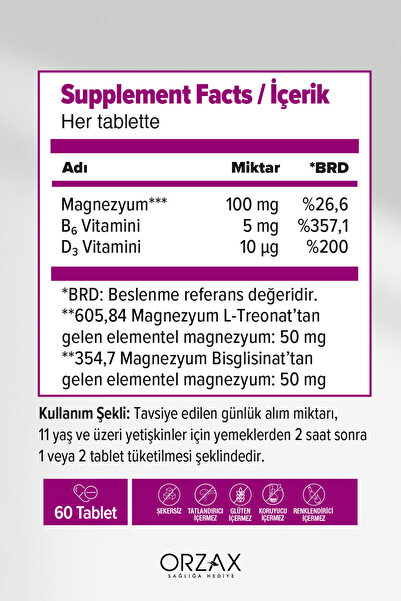 Ocean Extramag Threog Takviye Edici Gıda 60 Tablet