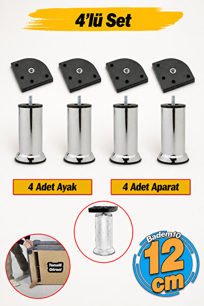 Badem10 Καναπές Βάση Πολυθρόνας Υποστήριξης Ανύψωσης 4 τεμαχίων Πόδι M8 με μπ...