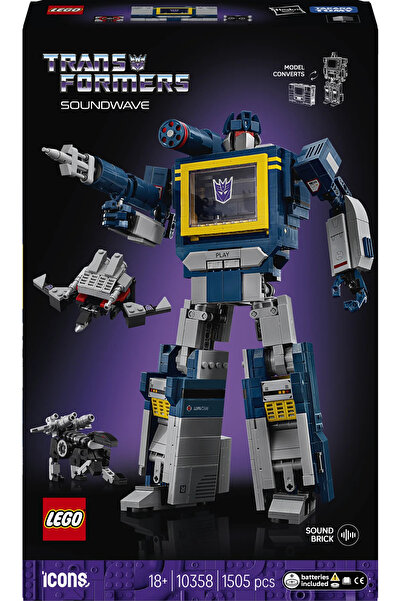 LEGO ® Icons Transformers: Soundwave 10358 - 18+ Yapım Seti (1505 Parça)