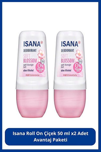 ISANA Roll On Çiçek 50 ml X2 Adet