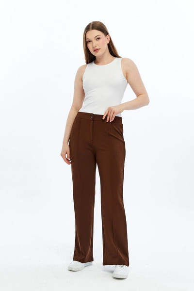 Maison La Femme Γυναικείο παντελόνι Plus Size Striped Palazzo