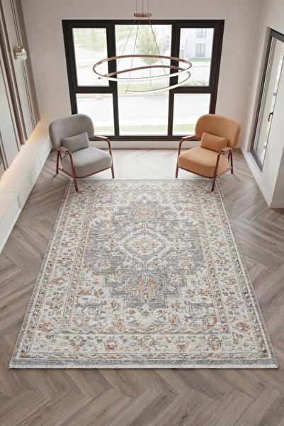 Cool Halı Χαλί Μπελίνα Κρεμ Γκρι Εθνικού Vintage Στυλ – Μηχανοϋφαντο Κλασικό ...