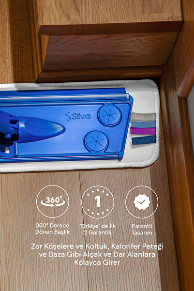 Silva Ultrafiber Tekli Mop Set – Derin Temizlik İçin Islak Mop Bezi