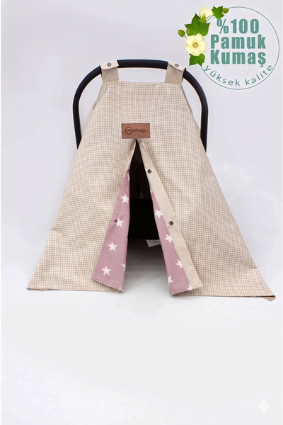 mordesign Bebek Puset Örtüsü, Çok Amaçlı Yenidoğan Örtüsü, Askı Stil, Ekose S...