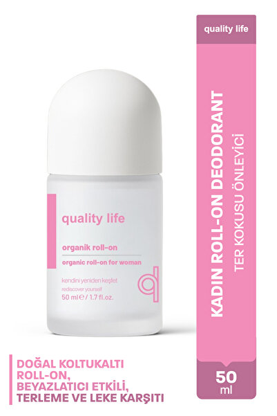 Quality Life Doğal Roll On Koltuk Altı Beyazlatıcı Terleme Ter Kokusu Önleyici Bitkisel Alkolsüz Deodorant