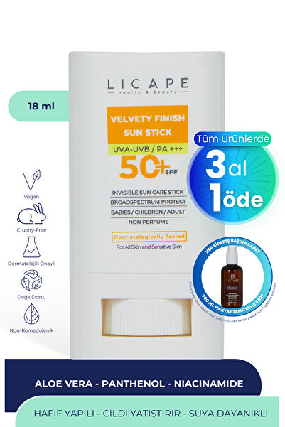 Licape Yüksek Koruma Suya Dayanıklı Tüm Yaş Grubuna Uygun Stick 50 Faktör Gün...