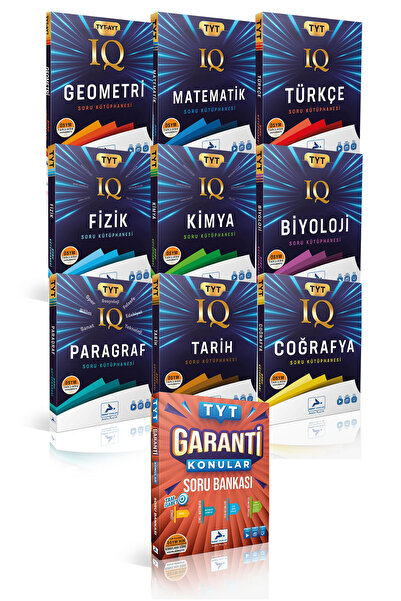 paraf yayınları 2025-2026 TYT IQ Soru Kütüphanesi Full Set +TYT Garanti Konular
