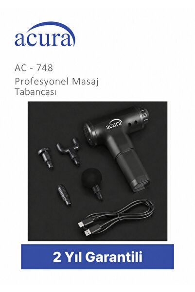 Acura 6 Seviyeli 4 Başlıklı Şarjlı Masaj Aleti Masaj Tabancası