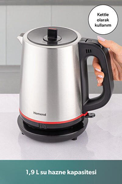 HOMEND Royaltea 1711h Inox Çay Makinesi Siyah